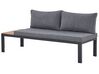 Lounge Set Aluminium schwarz 4-Sitzer modular Auflagen grau PIENZA_776805