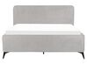 Fabric EU King Size Bed Light Grey VALOGNES_887867