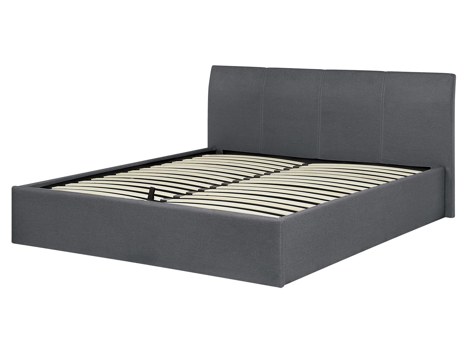 Cama tapizada en gris con almacenaje 160x200 cm ORBEY | Beliani.es