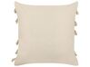 Set of 2 Cotton Cushions Abstract Pattern 45 x 45 cm Beige PLEIONE_840296
