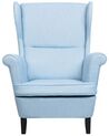 Fabric Wingback Chair Blue ABSON_747424
