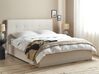 Fabric EU King Size Ottoman Bed Beige LORIENT_901801