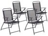 Lot de 4 chaises de jardin noires LIVO_700971