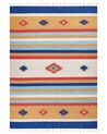 Kelim Teppich Baumwolle mehrfarbig 200 x 300 cm geometrisches Muster Kurzflor TARONIK_869910