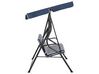 3 Seater Garden Swing Blue and White CHAPLIN_688973