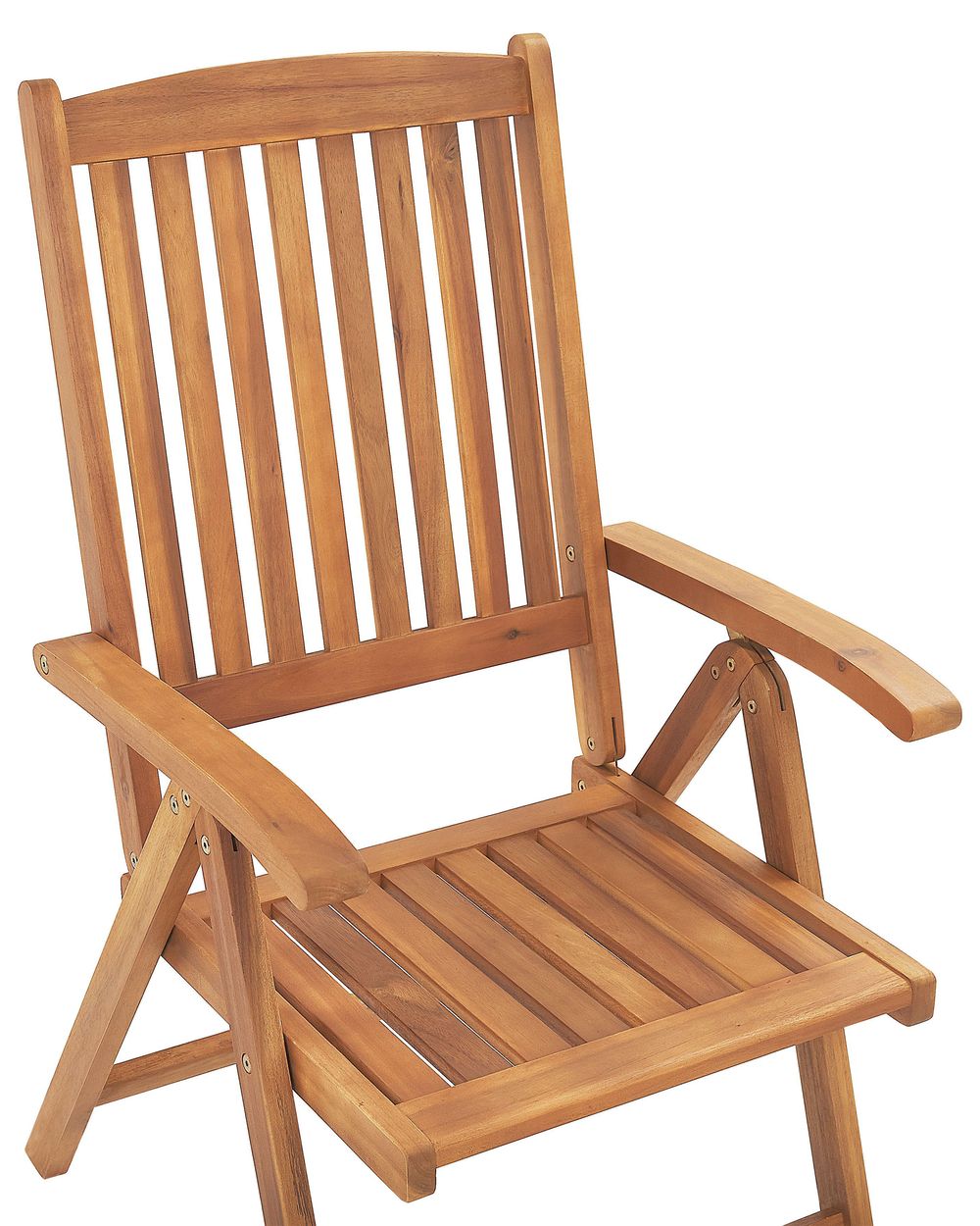 Lot de 6 chaises de jardin pliantes en bois JAVA  Beliani.fr