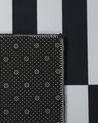 Teppich schwarz / weiss 70 x 200 cm Streifenmuster Kurzflor PACODE_831675