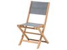 Lot de 2 chaises de jardin pliantes en bois et tissu gris foncé CESANA_716848
