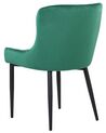Set of 2 Velvet Dining Chairs Green SOLANO_752183