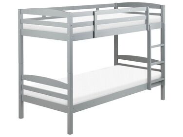 Dřevěná patrová postel 90 x 200 cm šedá REGAT
