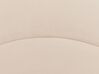 Polsterbett Samtstoff beige mit Bettkasten hochklappbar 90 x 200 cm ANET_876956