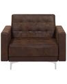 Faux Leather Armchair Brown ABERDEEN_796295