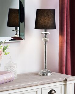 Pöytävalaisin metalli musta KUBENA