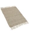 Teppich beige 50 x 80 cm ZickZack-Muster Kurzflor zweiseitig AFRIN_800782