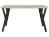 Table 140 x 80 cm bois clair et noir BRAVO_750515