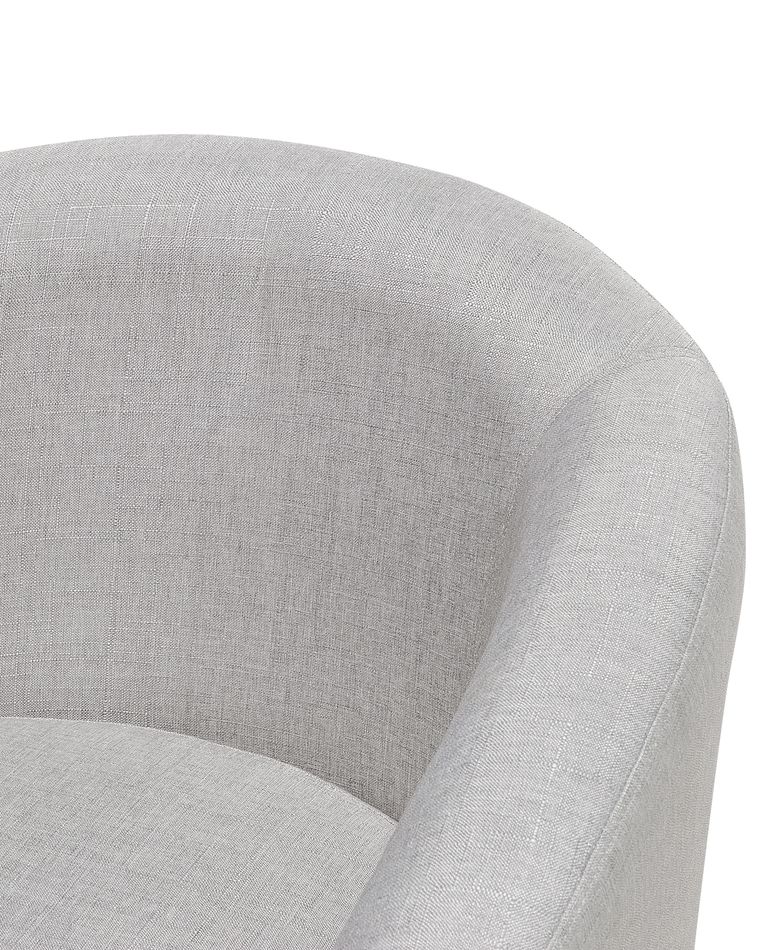 Fabric Armchair with Footstool Grey HOLDEN Beliani.co.uk