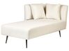 Right Hand Fabric Chaise Lounge White RIOM_877303