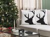 Set of 2 Cotton Cushions Reindeer Motif 45 x 45 cm Black and White SHADRACK_814295