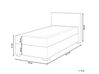 Kontinentálna posteľ z umelej kože 90 x 200 cm biela PRESIDENT_809039