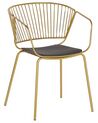 Zestaw 2 metalowych krzeseł do jadalni złoty RIGBY_868137