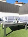 Lounge Set Aluminium grau / schwarz 6-Sitzer Auflagen grau FORANO_827145