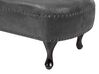 Left Hand Chaise Lounge Faux Suede Grey NIMES_682078