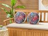 Set of 2 Outdoor Cushions Floral Motif ⌀ 40 cm Multicolour CASTELARO_894851