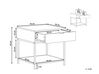 Table appoint rectangulaire bois foncé et noire 45 x 40 cm BERKLEY_774663