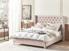 Velvet EU Super King Size Bed Pink LUBBON_832465