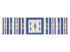 Kelim Teppich Baumwolle mehrfarbig 80 x 300 cm geometrisches Muster Kurzflor VARSER_870116