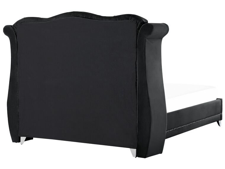 Velvet EU Super King Size Bed Black AYETTE Beliani.co.uk