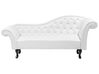 Right Hand Faux Leather Chaise Lounge White LATTES_697376