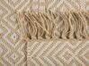 Teppich beige 50 x 80 cm geometrisches Muster Kurzflor zweiseitig DORTYOL_791002