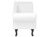 Right Hand Faux Leather Chaise Lounge White LATTES_697380