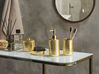 Lot de 4 accessoires de salle de bains en céramique dorée CUMANA_823302
