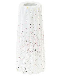 Kukkamaljakko kivitavara luonnonvalkoinen 24 cm AMALIADA Kukkamaljakko kivitavara luonnonvalkoinen 24 cm AMALIADA