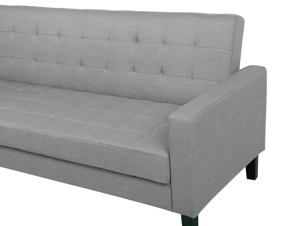 Fabric Sofa Bed Light Grey VEHKOO Beliani.co.uk