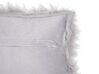 Set of 2 Faux Fur Cushions 45 x 45 cm Grey LUBHA_854241