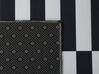 Teppich schwarz / weiß 60 x 200 cm Streifenmuster Kurzflor PACODE_831686