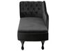 Left Hand Chaise Lounge Velvet Black NIMES_696693