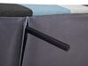 Fabric Sofa Bed Grey and Blue Patchwork INGARO_754800