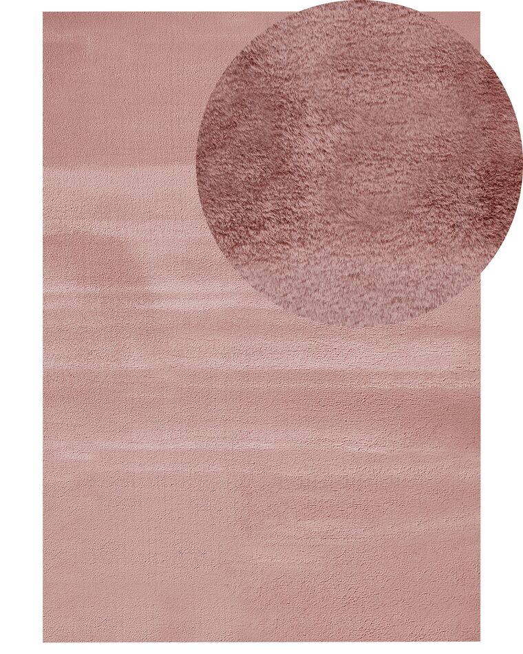 Matta 160 x 230 cm fuskpäls rosa MIRPUR_858717
