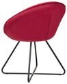 Cadeira em veludo vermelho FLOBY II_886114
