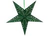 Set of 2 LED Hanging Glitter Stars 45 cm Green MOTTI_835494