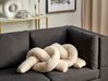 Set of 2 Teddy Cushions 172 x 14 cm Beige GLADIOLUS_891042