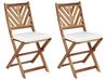 Sada 2 sedacích polštářů na zahradní židli bílé TERNI_897970