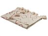Decke Baumwolle beige / rot 130 x 180 cm geometrisches Muster BHIWANI_829188