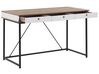 3 Drawer Home Office Desk 120 x 60 cm Light Wood and Black HINTON_772789