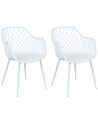 Lot de 2 chaises de salle à manger blanches NASHUA II_861862