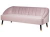 Soffa 3-sits sammet rosa ALSVAG_732232